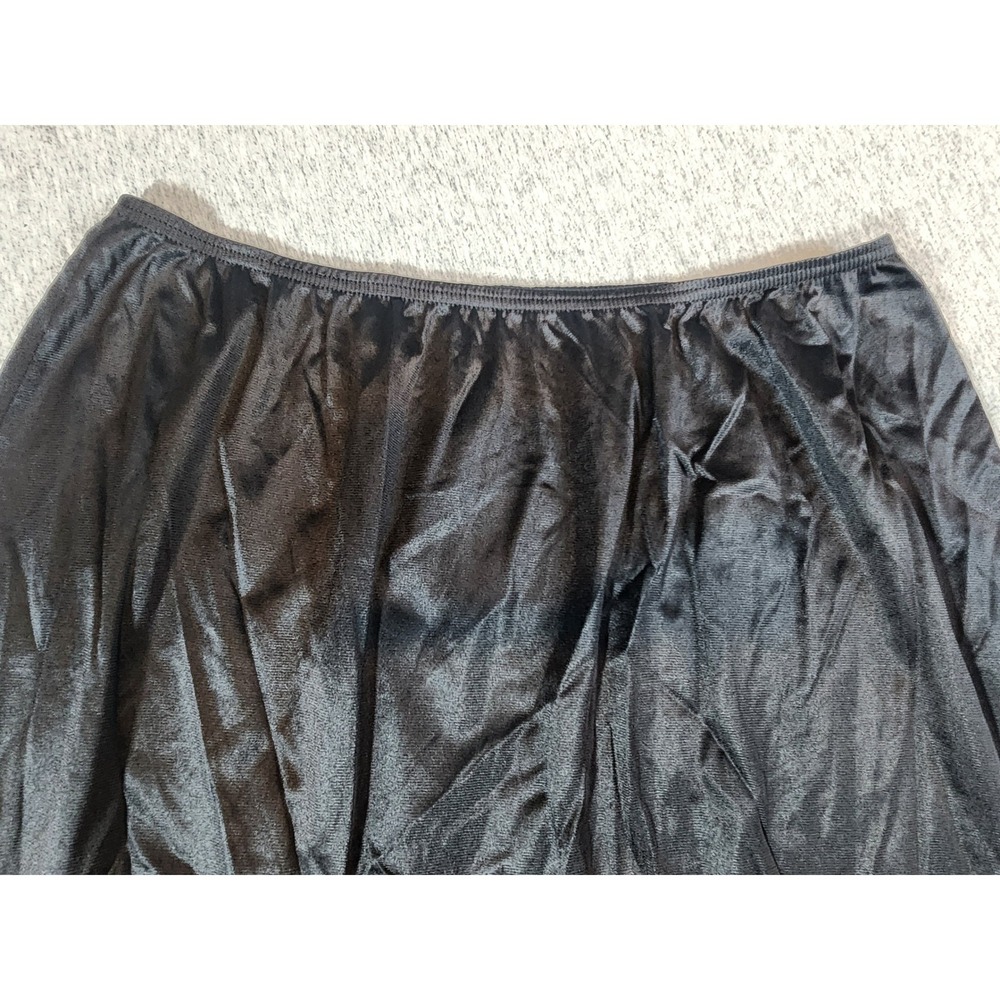 Vassarette Half Slip skirt Women Large Black Lace Trim Vintage 11-105 - Picture 4 of 7